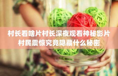 村长看啥片村长深夜观看神秘影片村民震惊究竟隐藏什么秘密