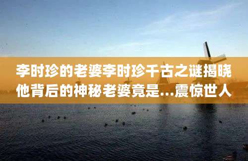 李时珍的老婆李时珍千古之谜揭晓他背后的神秘老婆竟是...震惊世人