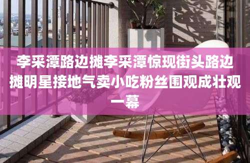 李采潭路边摊李采潭惊现街头路边摊明星接地气卖小吃粉丝围观成壮观一幕
