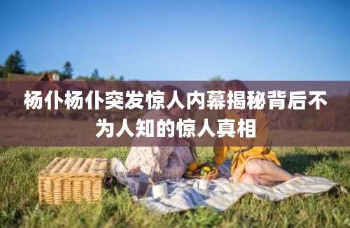杨仆杨仆突发惊人内幕揭秘背后不为人知的惊人真相
