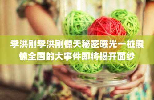 李洪刚李洪刚惊天秘密曝光一桩震惊全国的大事件即将揭开面纱