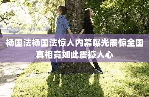 杨国法杨国法惊人内幕曝光震惊全国真相竟如此震撼人心