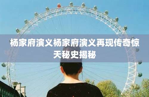 杨家府演义杨家府演义再现传奇惊天秘史揭秘