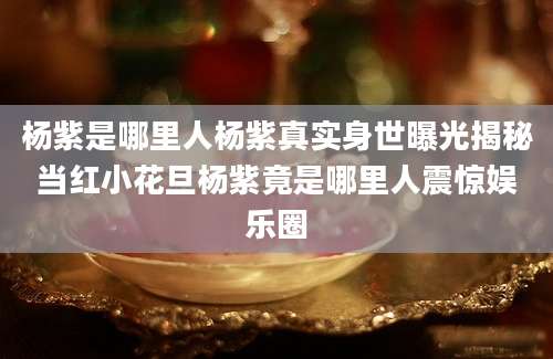 杨紫是哪里人杨紫真实身世曝光揭秘当红小花旦杨紫竟是哪里人震惊娱乐圈